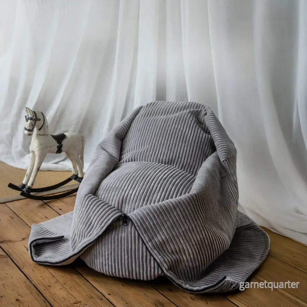 Sittsäck Cocoon 80 Waves White Grey
