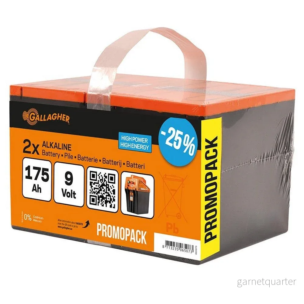 Gallagher Batteri Duopack Alkaline 9V/175Ah - Bild 2