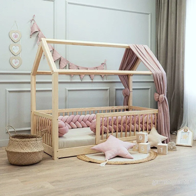 Sängkappa, 5-trådig fläta Dusty Pink - Bild 2