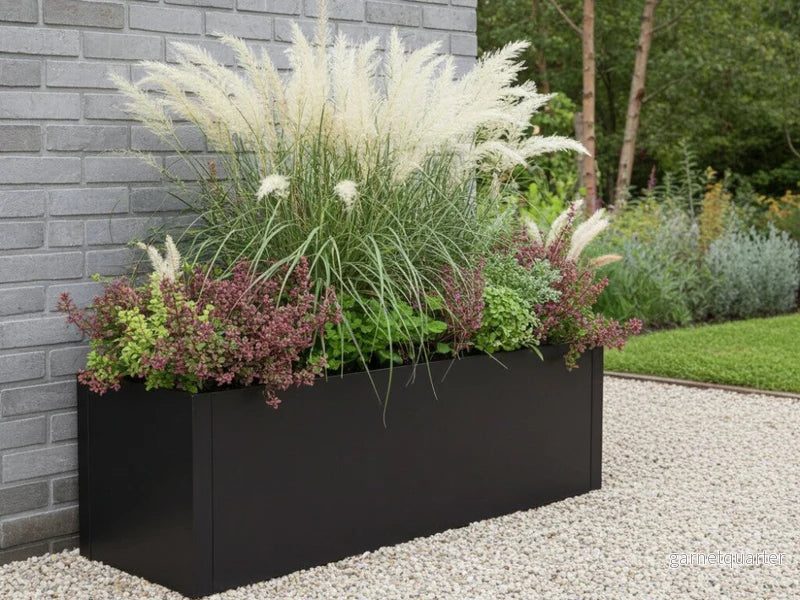 Blomlåda svartlackad CUBY 120 x 40 x H40 cm Blomlåda svartlackad CUBY 120 x 40 x H40 cm