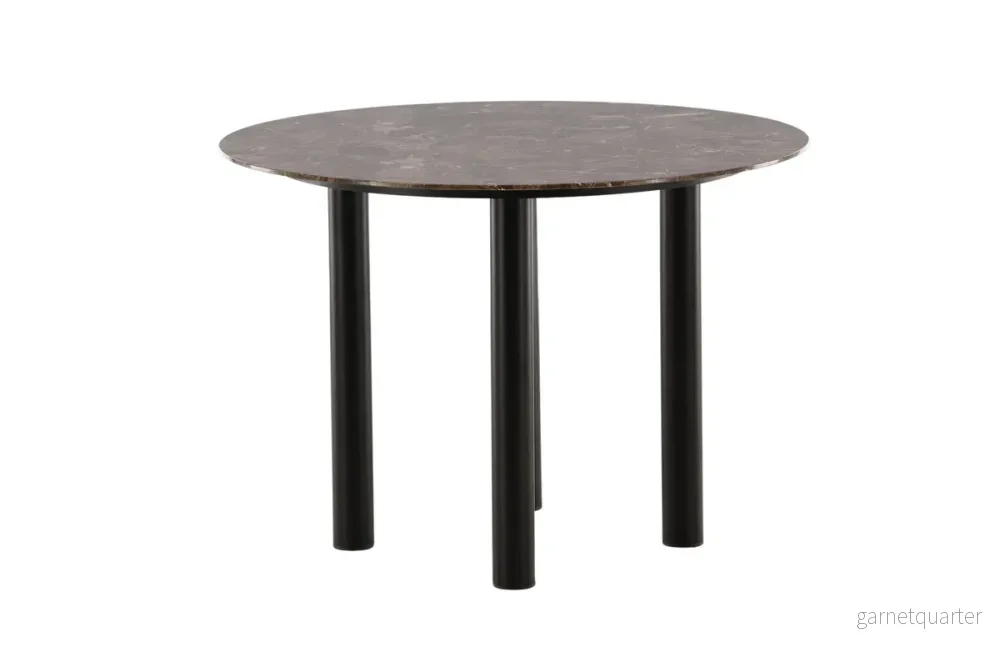 Havsten matbord med glasskiva ⌀106, svart - Bild 2