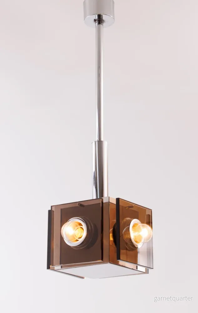 Italiensk Taklampa stil fontana arte 1970/80-tal Nr A543