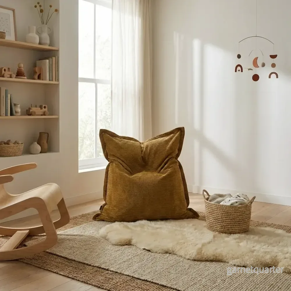 0Me wave barnsaccosäck för små barn mustard