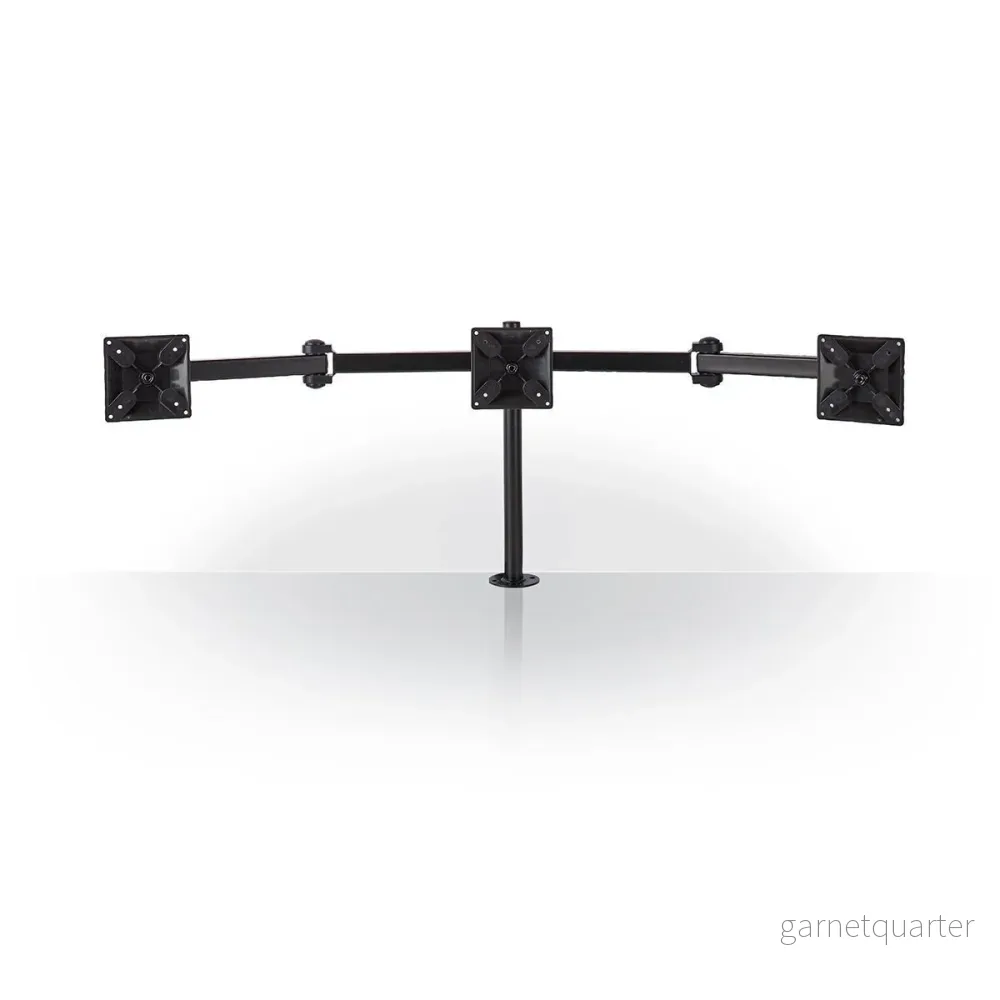 Ergonomisk monitorarm | Tre monitorarmar | Vrid- och tiltningsbar | Svart Ergonomisk monitorarm | Tre monitorarmar | Vrid- och tiltningsbar | Svart