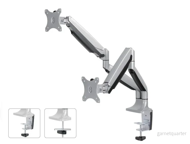 Neomounts NM-D750D silver Skrivbordsstöd för två skärmar - Bild 2