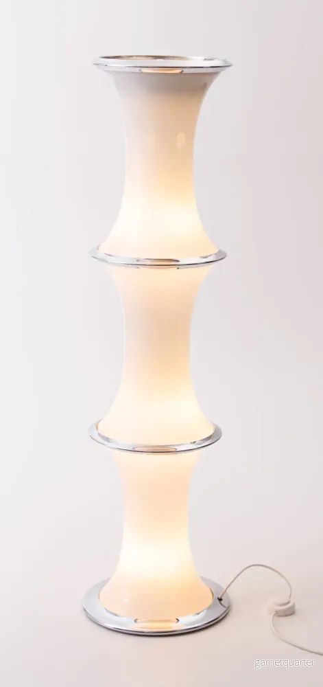 Enrico Tronconi Bambu Murano Italiensk Golvlampa 1970-tal Nr C103