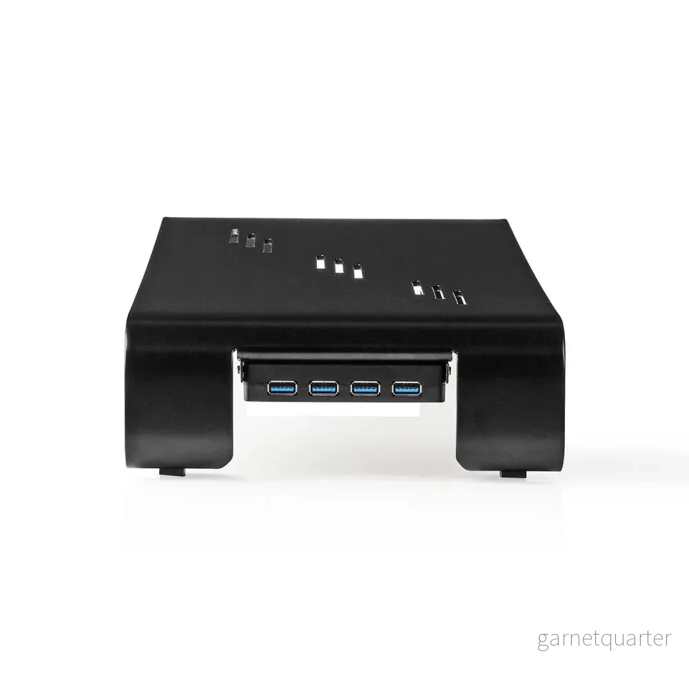 Ergonomisk multifunktionell stativ | USB 3.0-hubb | 4 portar | Svart - Bild 2