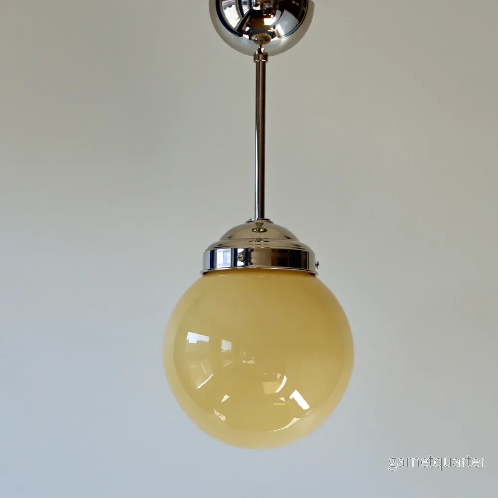 Pendellampa Beige Art Deco 1930-tal Nr P168