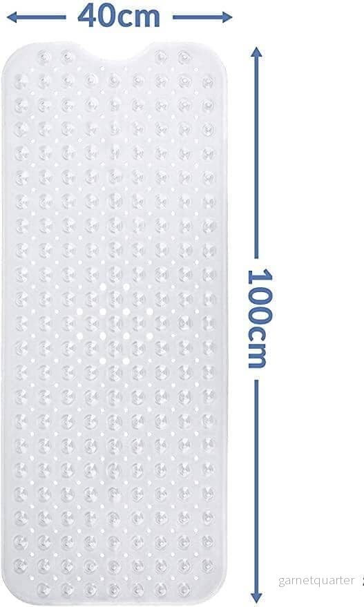 XL Lyx badmatta - Smart & halkfri. Dusch och badkar. (40 x 100 cm) Neutral/Transparent - Bild 3