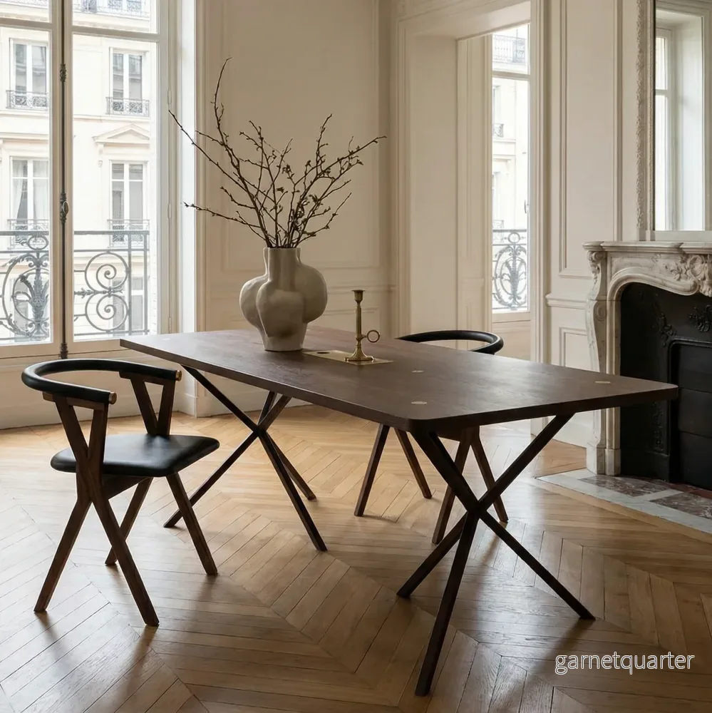 NEB Rectangular Table With Top In Smoked Oak NEB Rectangular Table With Top In Smoked Oak