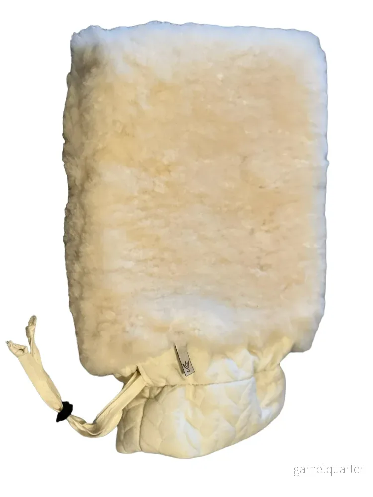 Varmvattenflaska med äkta mjukt lammskinn - Lyx & maximalt välbefinnande. 1 liter - Bild 2