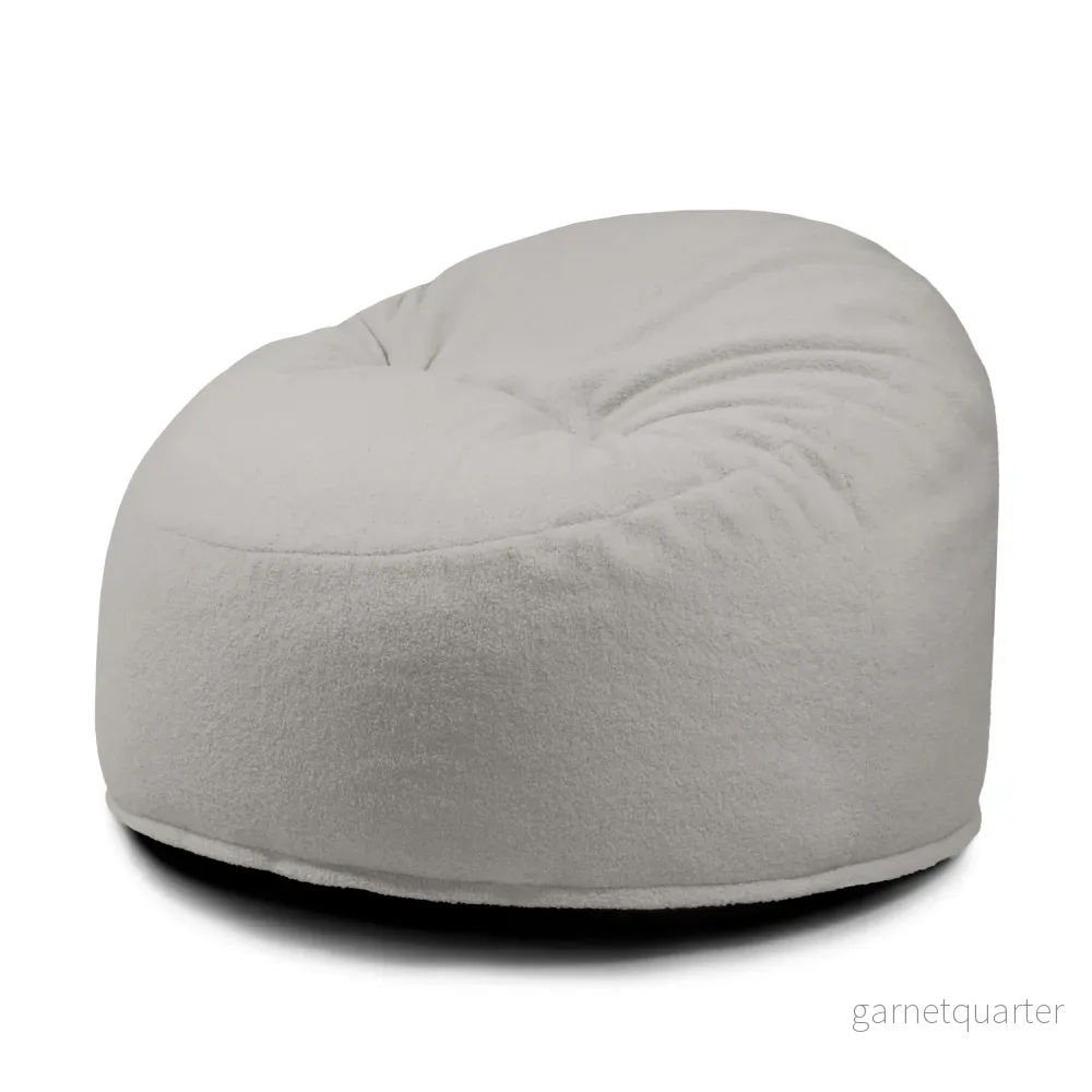Barnfåtölj Sittsäck Om 85 Teddy White Grey - Bild 3