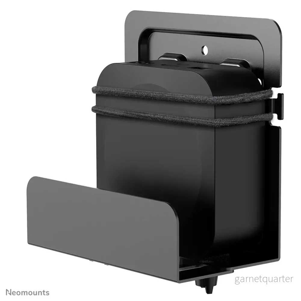 Neomounts AWL-450BL är en universell mediaspelarfäste med justerbart djup (4,7-7,6 cm) – Svart