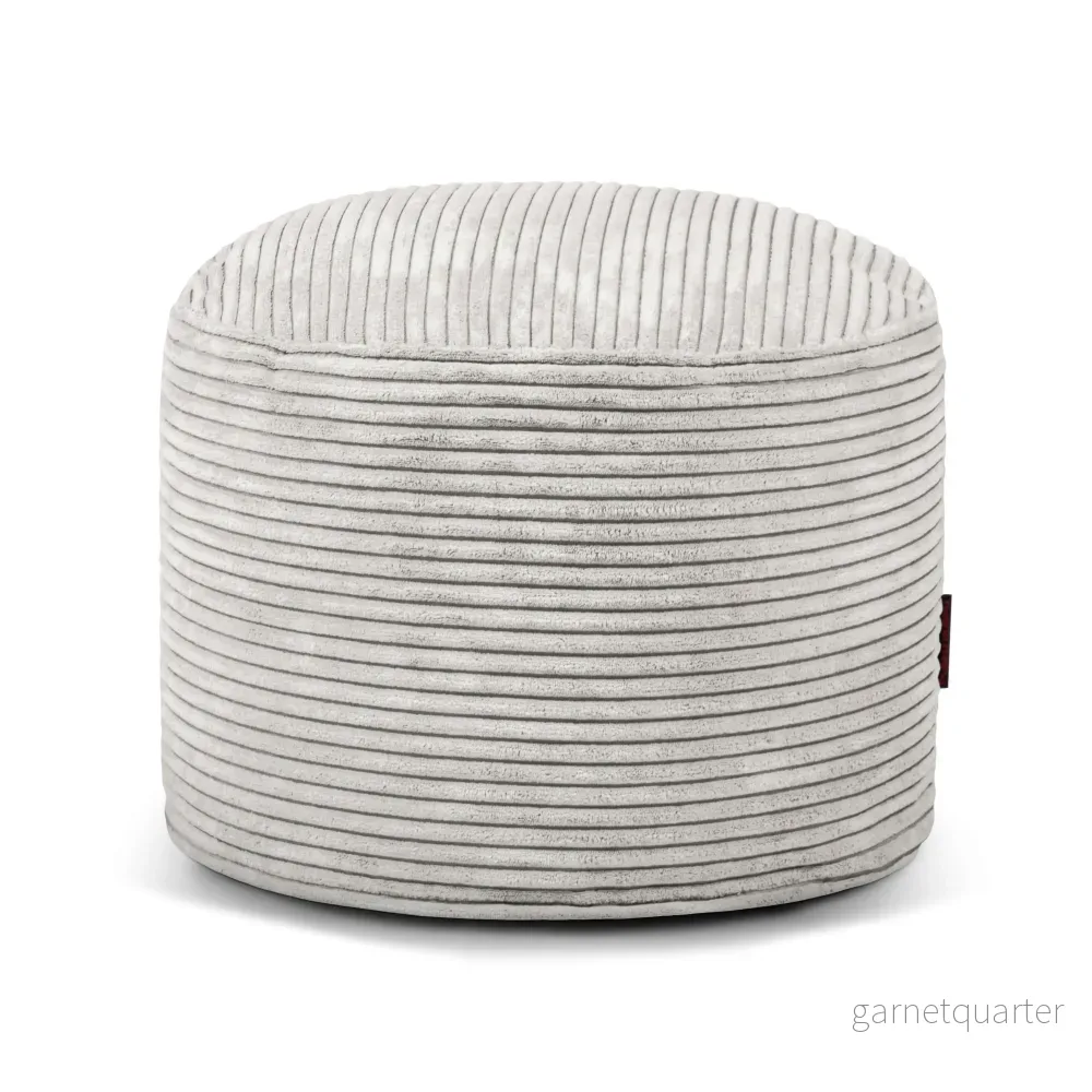 Sittpuff Fotpall Mini Waves Snow | Liten sittpuff Sittpuff Fotpall Mini Waves Snow | Liten sittpuff