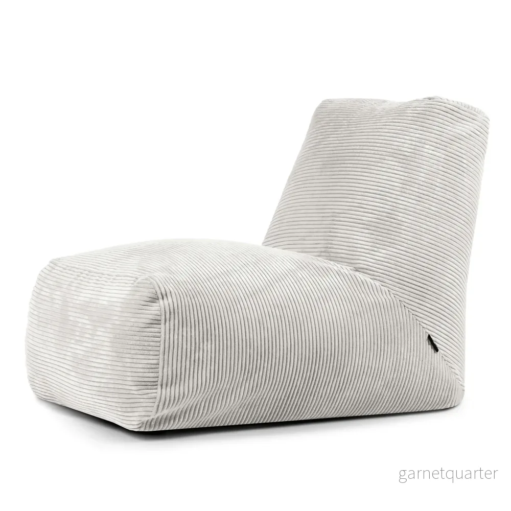 Sittsäck Tube Waves Snow – Ergonomisk fåtöljform Sittsäck Tube Waves Snow – Ergonomisk fåtöljform