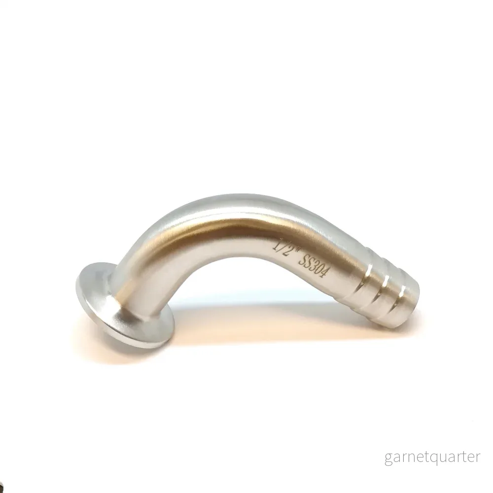 34MM TRI-CLAMP TILL 19MM SLANGNIPPEL BÅGE (90 grader) 34MM TRI-CLAMP TILL 19MM SLANGNIPPEL BÅGE (90 grader)