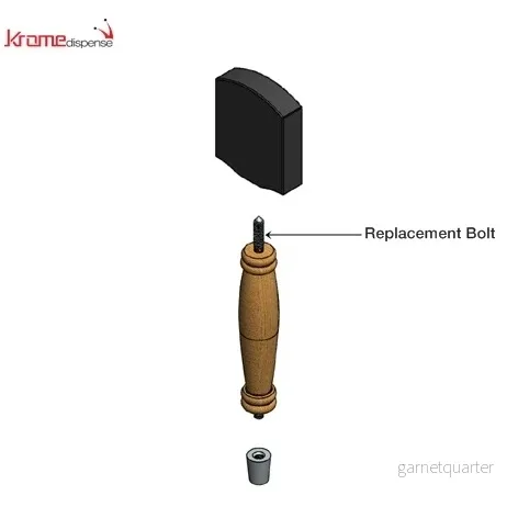 Chrome tap handle ferrule golden - hylsa till tappkran, komplett med bult - Bild 2