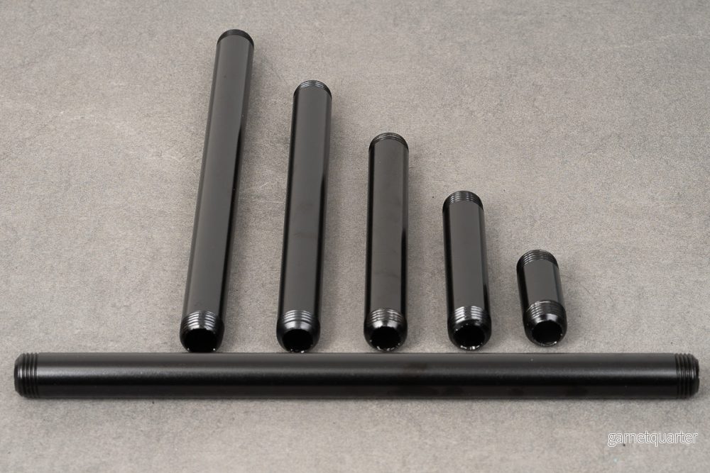 Rör för inredning – 20 mm – Svartlackerad