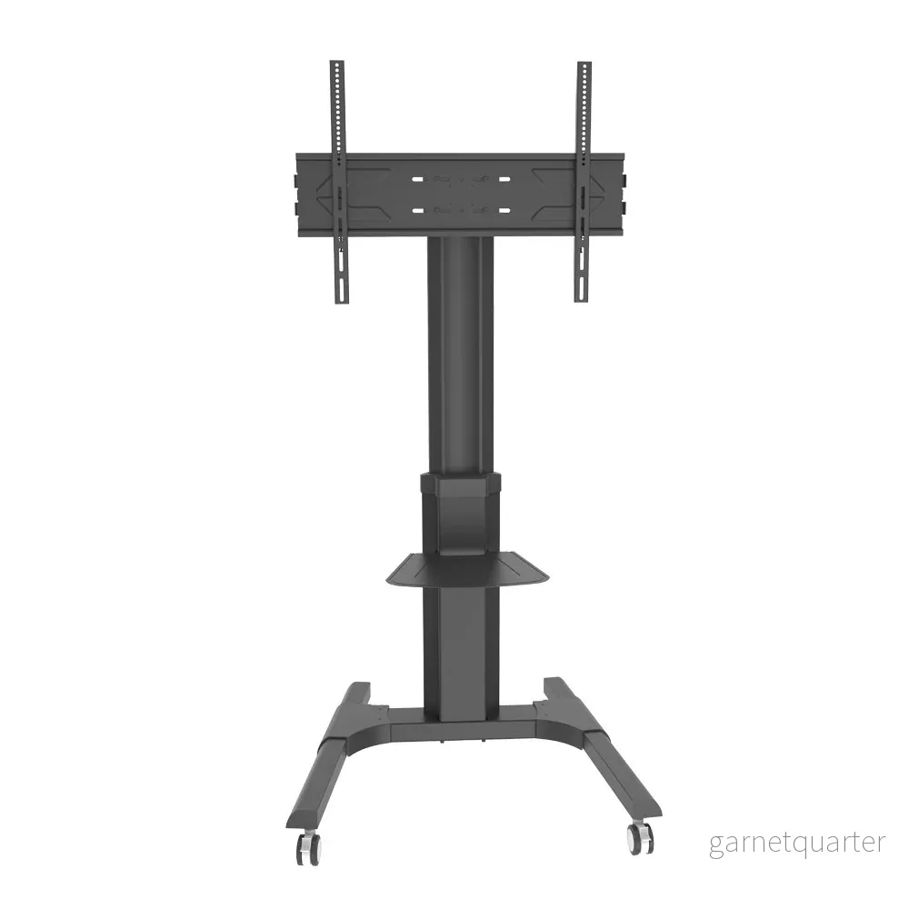 Wolff Mount flyttbar TV-stativ upp till 70 tum |Universellt |Höjdjusterbart |Svart aluminium |VESA 800×600