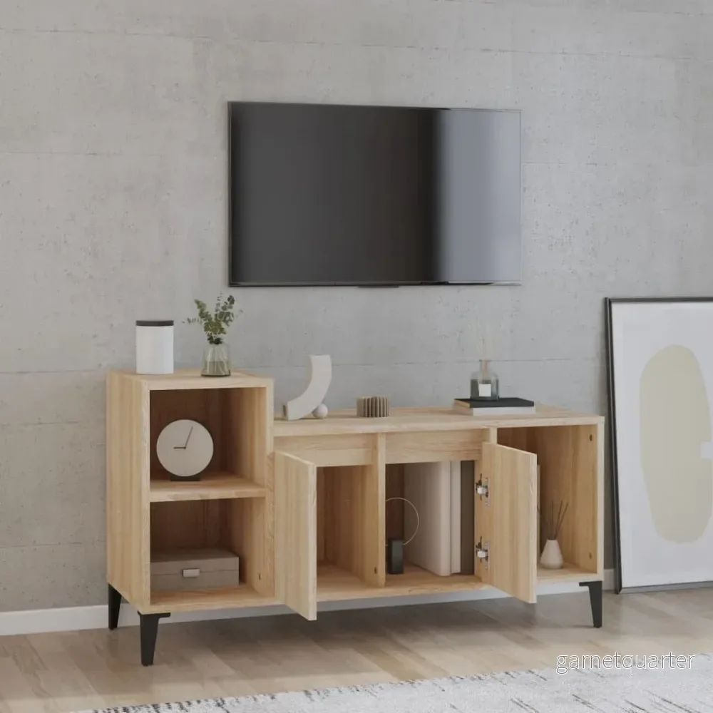 TV-bänk – sonoma ek, 100×35×55 cm - Bild 3