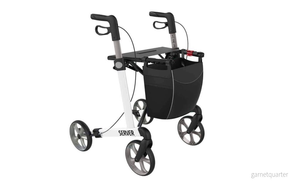 ”SERVER” aluminiumrollator – smart, lätt och klassisk. 6 vackra färger Vit