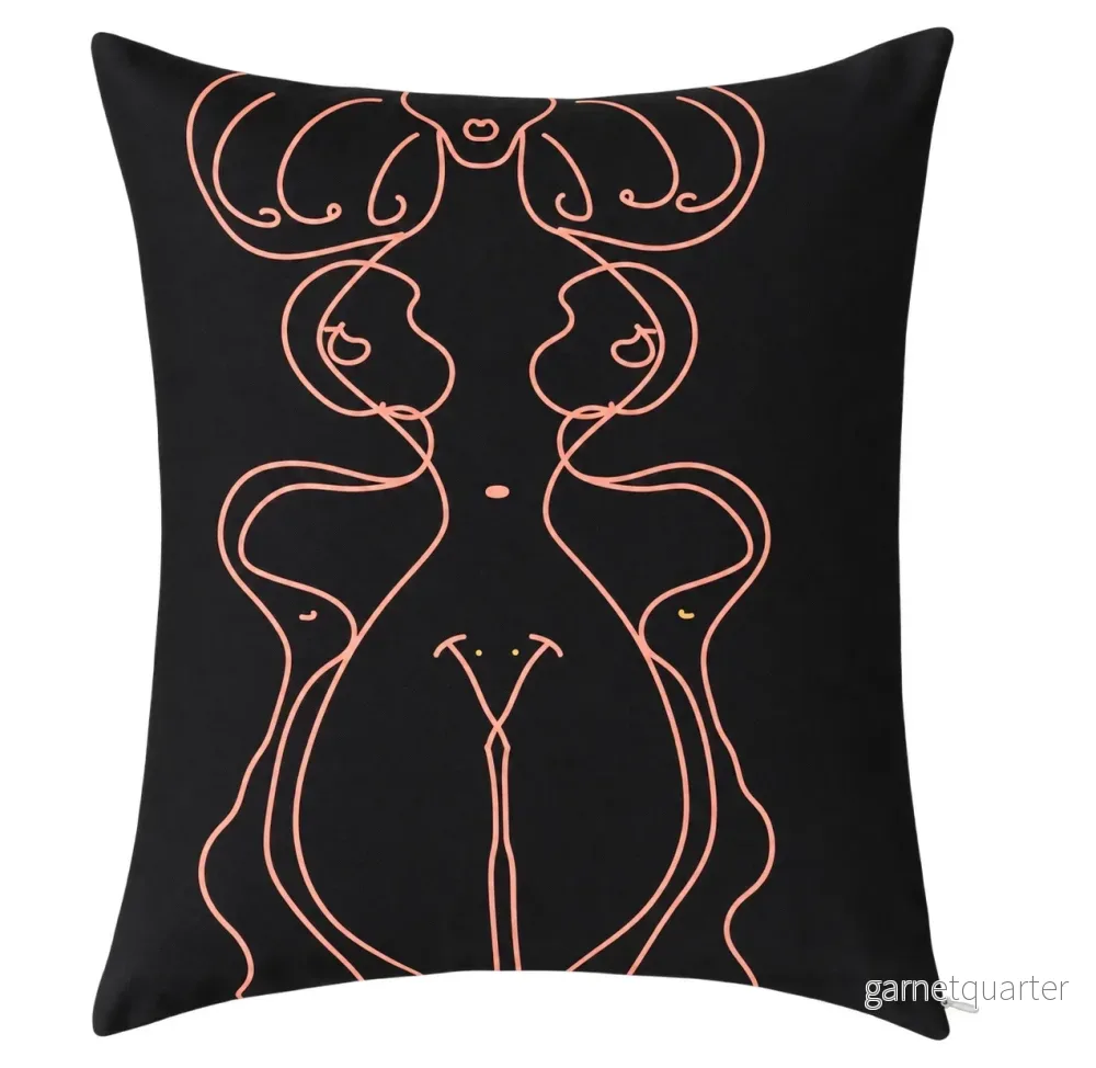 Kuddfodral Woman By Gina Cinnamoni – Svart 40 × 40 cm