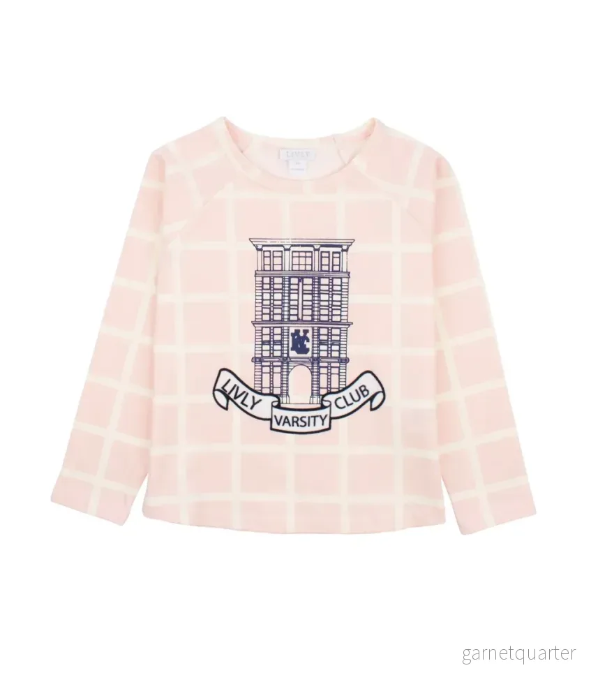 Livly Ivory Squares Long Sleeve Shirt Livly Ivory Squares Long Sleeve Shirt