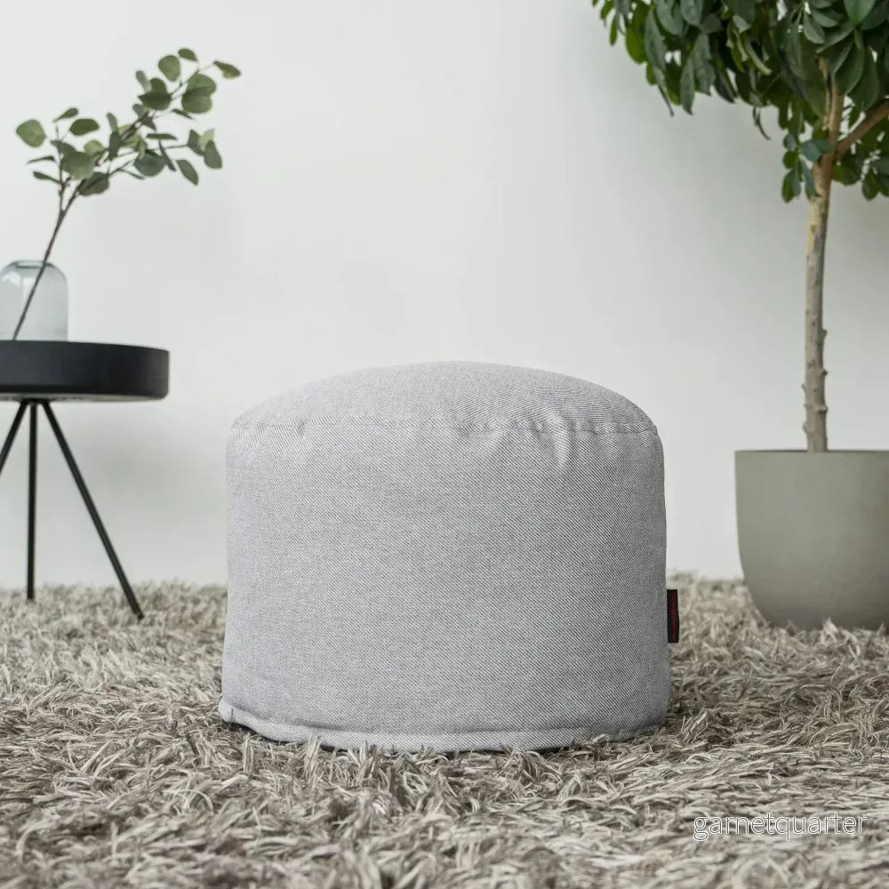 Sittpuff Fotpall Mini Riviera Light Grey
