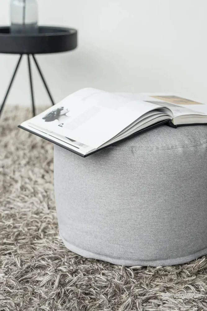 Sittpuff Fotpall Mini Riviera Light Grey - Bild 3