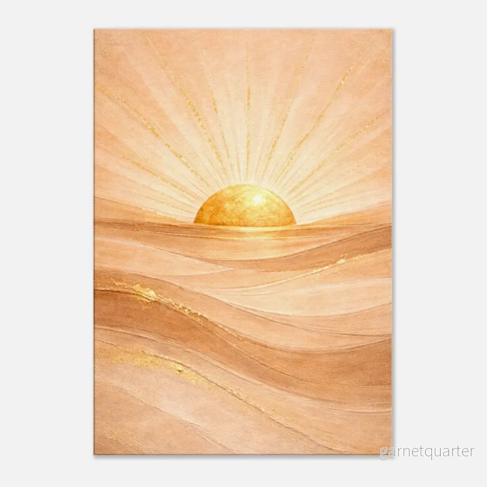CELISTEA SOLARA DUNE – Canvas tavla Sahara – Gyllene sol över sanddyner | Celistea Atelier