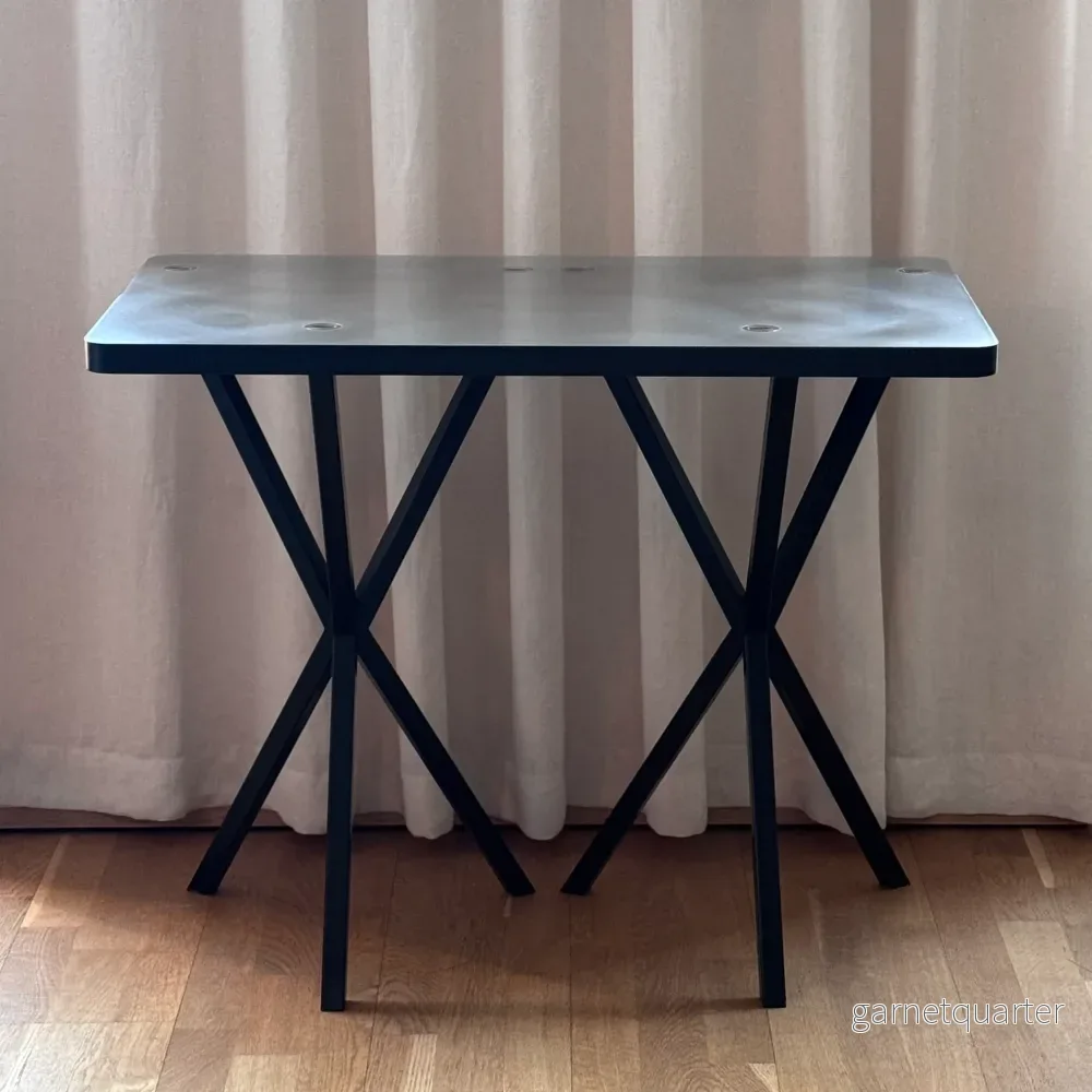NEB Console Table in Zinc Top NEB Console Table in Zinc Top