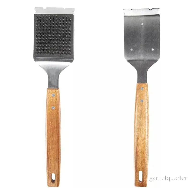 Grillborste med Skrapa i Rostfritt Stål - Bild 2