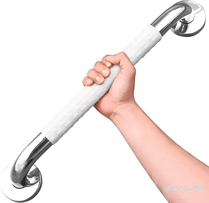 Halkfritt stödhandtag (60 cm). Stabil och säker lösning. VIT