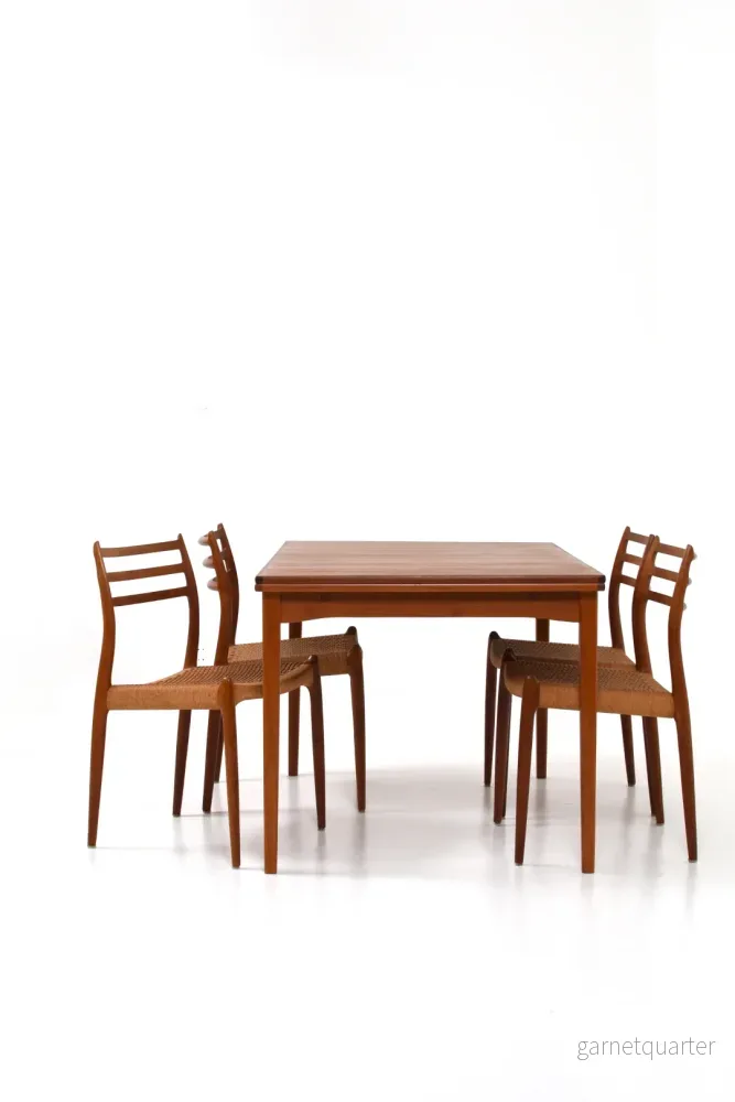 Matbord i teak med holländskt utdrag, 60tal