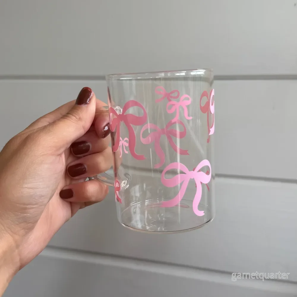 Glas med handtag - Pink bow - Bild 2
