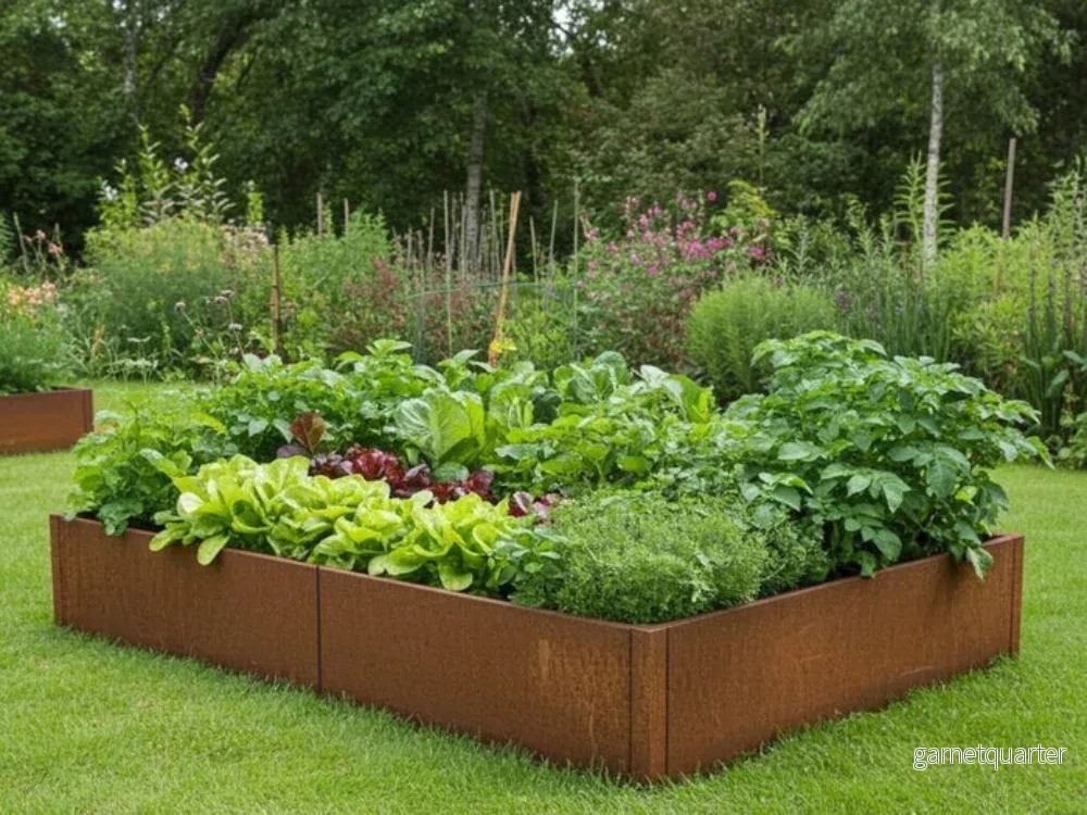 Odlingslåda i cortenstål CUBY – B120 x H40 cm, flera längder Odlingslåda i cortenstål CUBY – B120 x H40 cm, flera längder