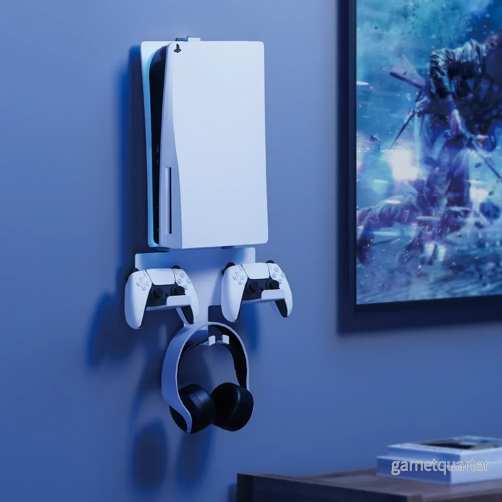 Wolff Mount PS5-hållare – väggfäste för PlayStation 5 och kontroller – svart - Bild 3