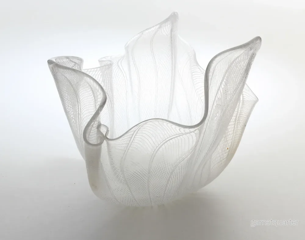 Näsduksskål Venini Fazzoletto Murano Italien Nr G56