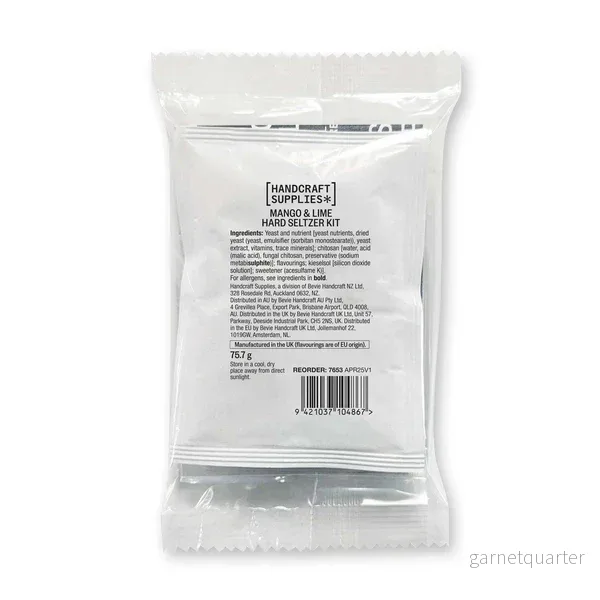 Handcraft Supplies Mango & Lime Hard Seltzer (Utan socker) Handcraft Supplies Mango & Lime Hard Seltzer (Utan socker)