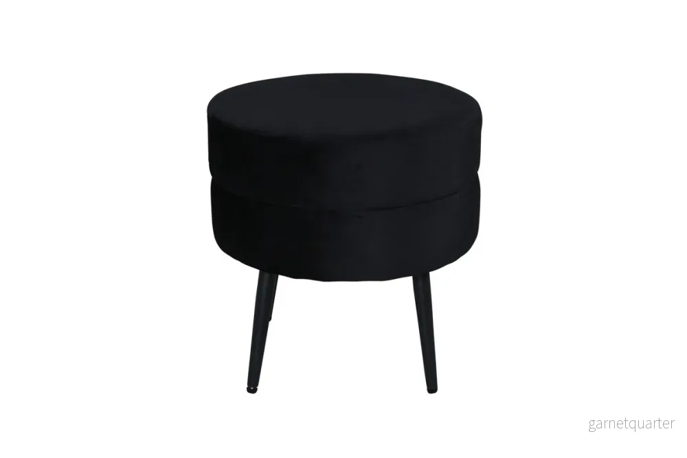 Pot puff/fotpall, svart - Bild 2