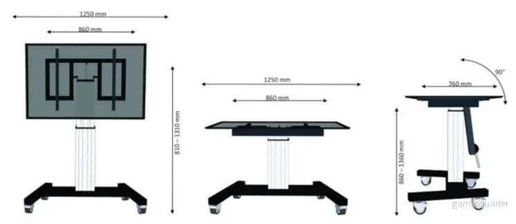 Neomounts Elektrisk golvstativ för TV PLASMA-M2500T silver - Bild 2