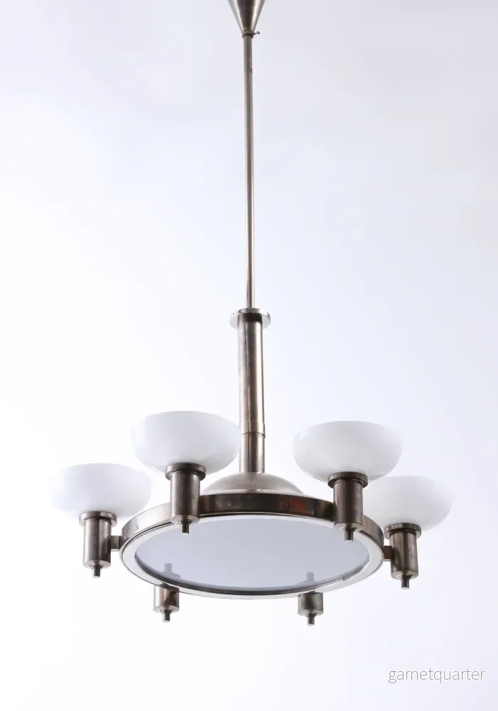 Taklampa i krom Art Deco 1930-tal Nr A415 Taklampa i krom Art Deco 1930-tal Nr A415