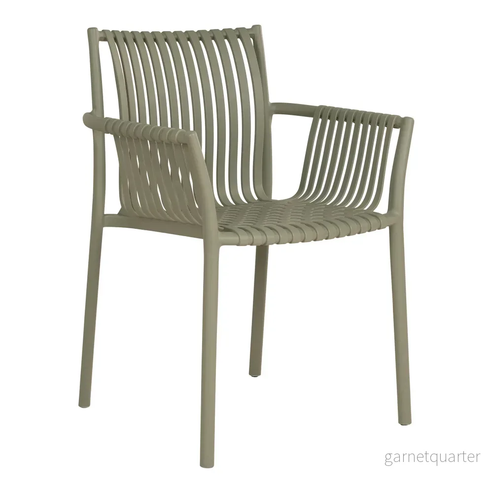House Nordic Tulsa utestol grön 4-pack