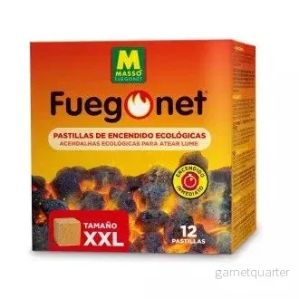 Fuegonet Firestarter XXL 12 st | Tändbriketter till grill, eldstad och vedspis Fuegonet Firestarter XXL 12 st | Tändbriketter till grill, eldstad och vedspis