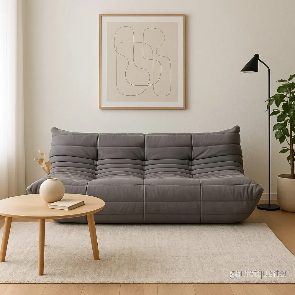 TOGO Alcantara Soffa 3-Sits Askgrå - Bild 2