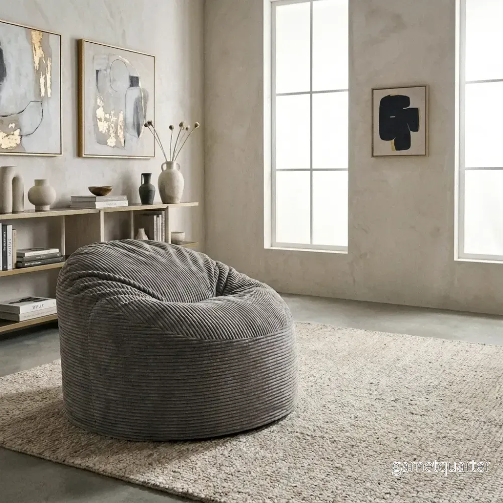 Barnfåtölj Sittsäck Om 85 Waves Dark Grey