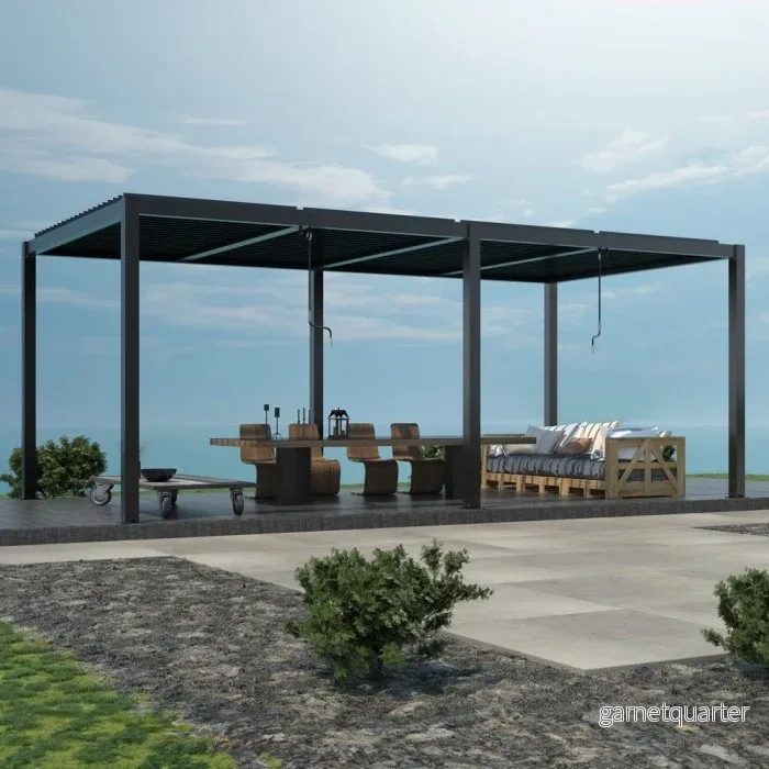 Pergola 5,8x3m svart - Bild 2