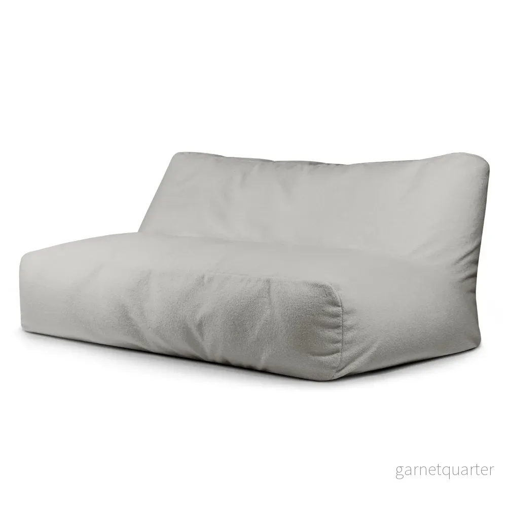 Sittsäck Soffa Tube 190 Teddy White Grey Sittsäck Soffa Tube 190 Teddy White Grey
