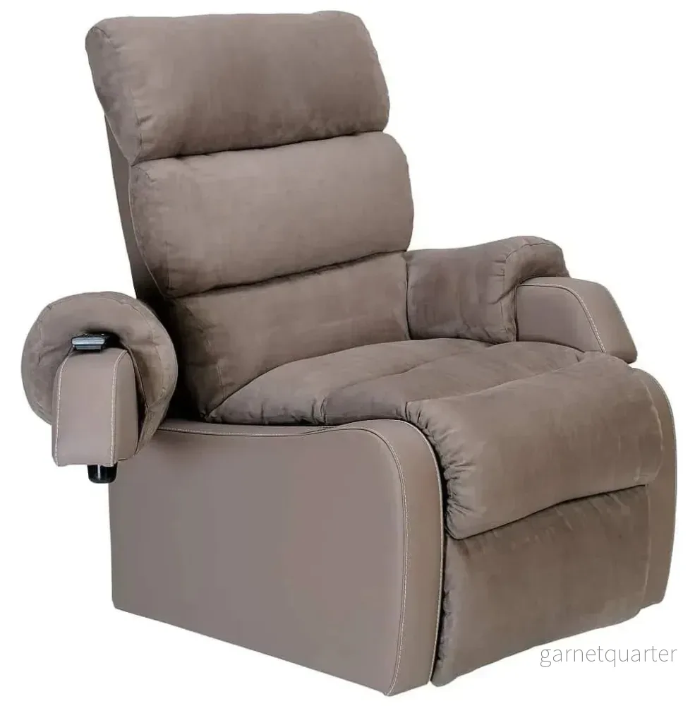 ”COCOON” Dubbelmotor, recliner och lyftstol – Lyx och komfort i ett. Perfekt stol för seniorer! Lys Brun (kunstlæder)