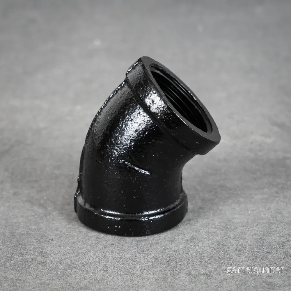 Rörböj 45° - 32 mm - Svartlackerad - Bild 2